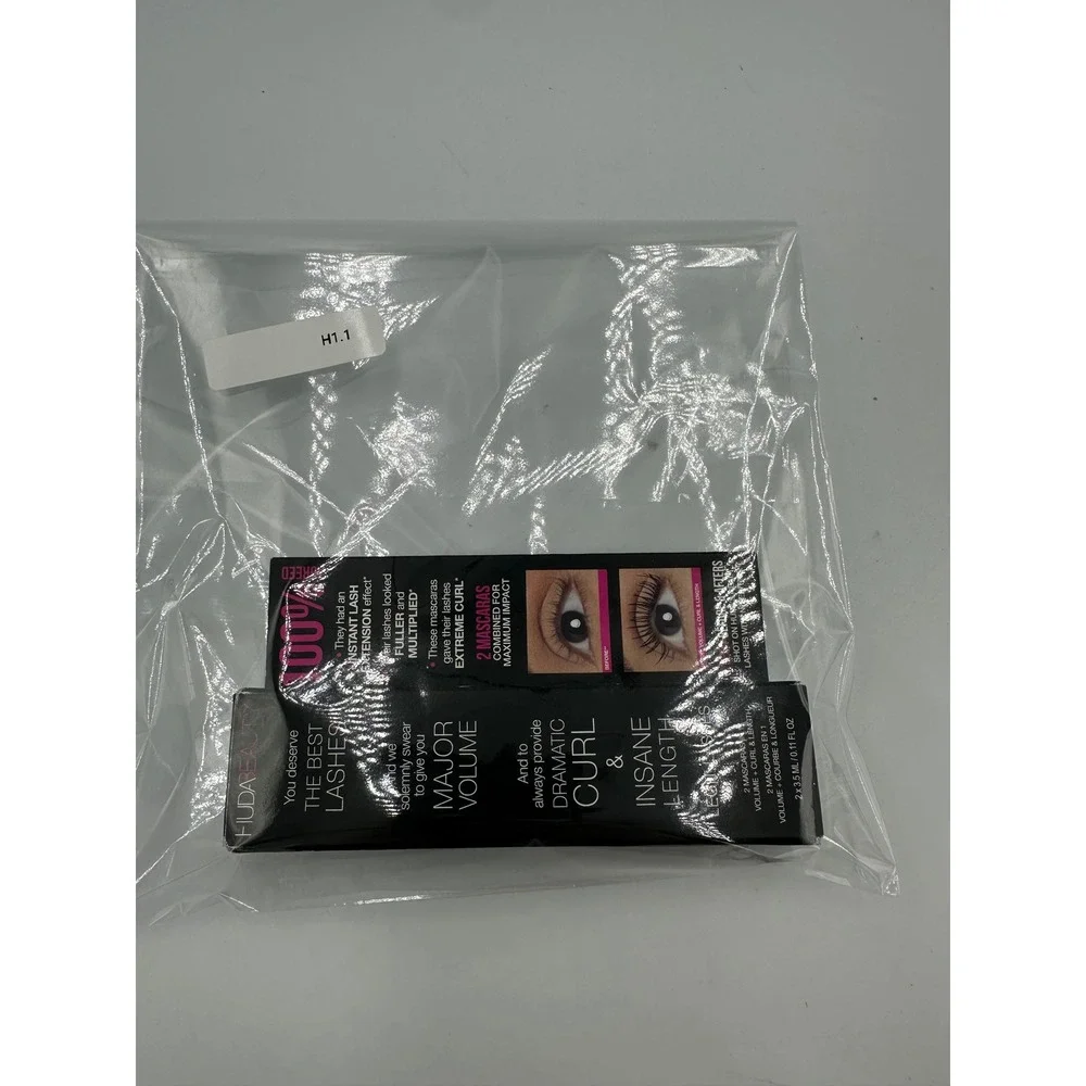 HUDA BEAUTY Legit Lashes Mascara Very Vanta Extreme Black‎ 2-in-1 Volume & Curl